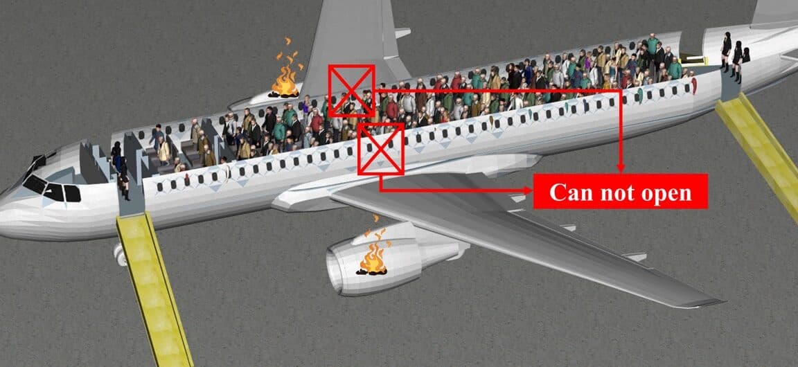 What's the best cabin layout for aircraft evacuation?